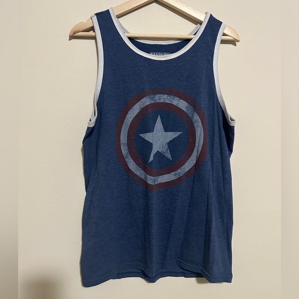 ♻️ Marvel Blue and White Tank Top